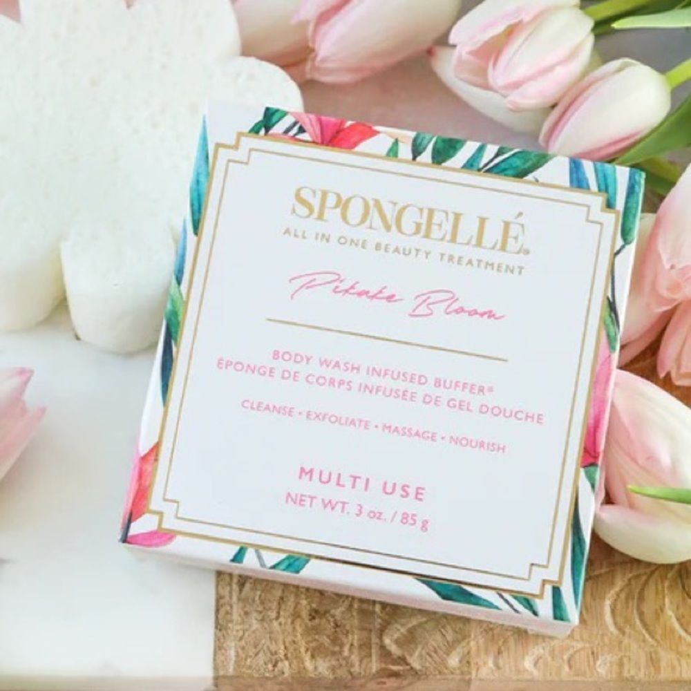 NIB SPONGELLÉ PIKAKE BLOOM | MULTI-USE BODY WASH INFUSED BUFFER